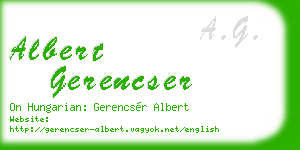 albert gerencser business card