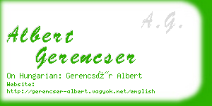 albert gerencser business card